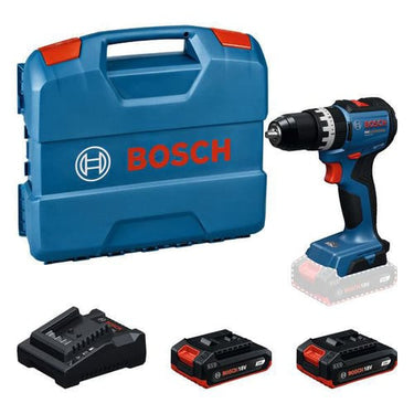 Blå Bosch GSB 18V-52 Slagboremaskine Batteridrevet 2x2Ah L-CASE - 1