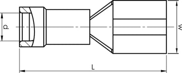 Isol. spademuffe A1507FLS 0,5-1,5mm² 6,3x0,8 Rød - 1