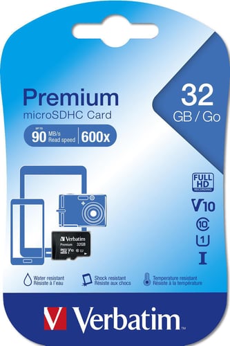 Verbatim 32GB, MicroSDHC, Class 10 - 1