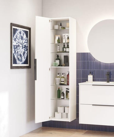 Dansani Mido+ højskab 1760x400x350mm 1låge glat hvid mat - 1