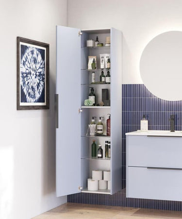 Dansani Mido+ højskab 1760x400x350mm 1låge glat lyseblå mat - 1