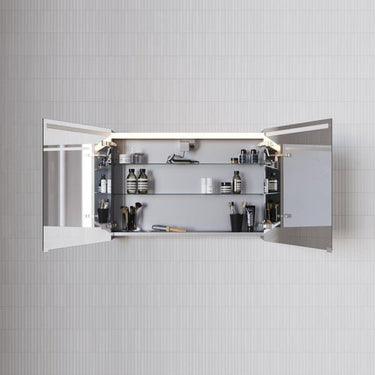 Dansani Mido+ spejlskab 704x1000x145mm 2låger/lys grå mat - 1