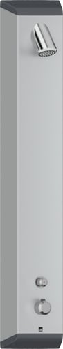 Oras Electra brusepanel 1198mm trykbetj m/blander grå/forkr - 1