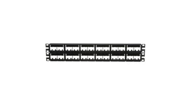 Patchpanel 48 port stp uden konnekter 2U - 1