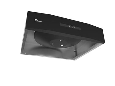 Airgrip - Centralventilation Højde: 128 mm rustfri stål/Sort med hygrostat - 1
