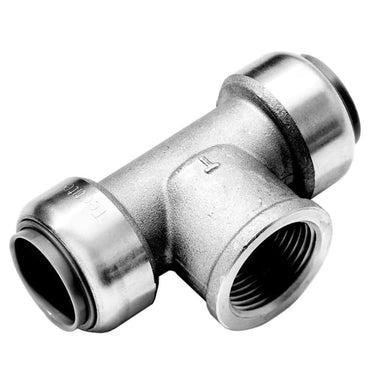Roth tee rustfri stål 22 mm x 1/2" x 22 mm - 1