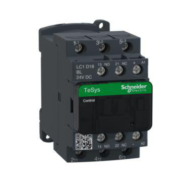 TeSys D kontaktor LC1D18BL 3P(3 NO) - AC-3 - <= 440 V 18 A - 24 V DC spole - 1