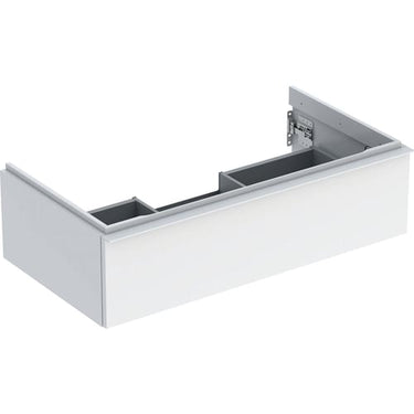 Geberit Icon vaskeskab 888 x 476 x 247 mm 1 skuffe hvid højkomprimeret trelags-spånplade lakeret blankpoleret - 1