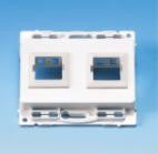 LK OPUS 66 Dataudtag for 2x Systimax RJ45 1 modul hvid - 1