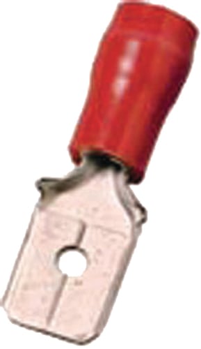 Isoleret spadestik rød 6,3x0,8 0,5-1mm² - 1
