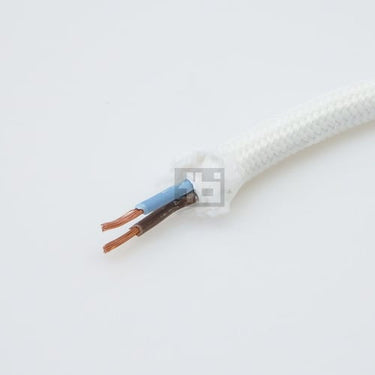 2x0,75 T70 textil hvid 25m - 1