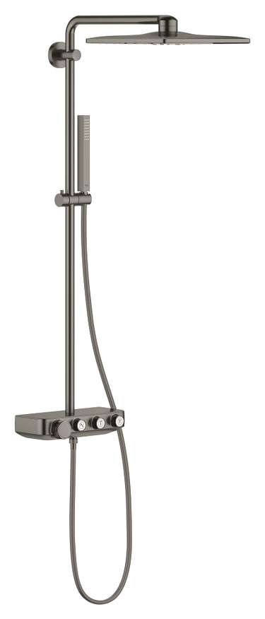 GROHE Euphoria SmartControl 310 Cube Duo brusesystem med termostat til væg børstet Hard Graphite - 1