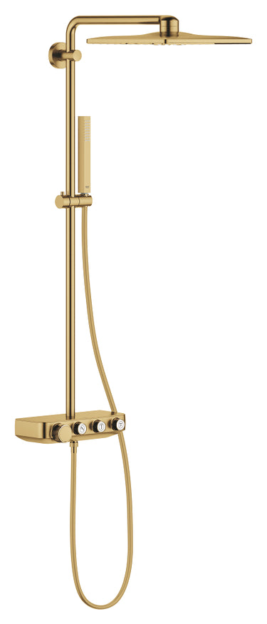 GROHE Euphoria SmartControl 310 Cube Duo brusesystem med termostat til væg børstet Cool Sunrise - 1