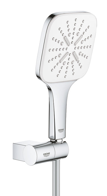 GROHE Rainshower SmartActive 130 Cube vægholdersæt 3-sprays Moon White - 1