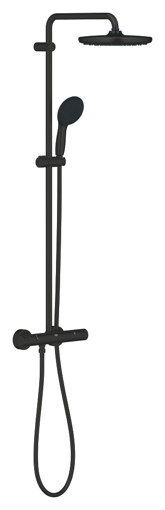 Grohe brusesystem Vitalio Start 250 m/termostatbatteri 9,5l mat sort - 1