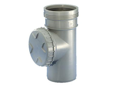 Wafix PP renserør 50 mm med dæksel grå - 1