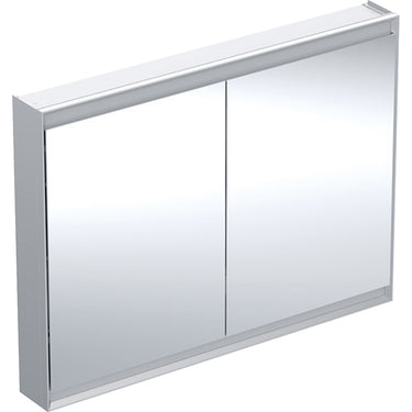 Geberit ONE spejlskab med ComfortLight 2 låger væg 90 x 120 cm alu - 1