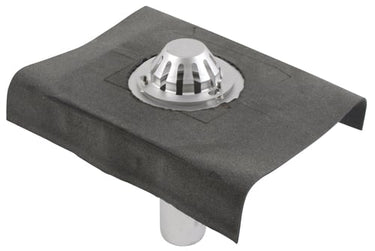 BLÜCHER tagafløb til selvfald med bitumenkrave 400 x 400 mm Ø110 mm - 1