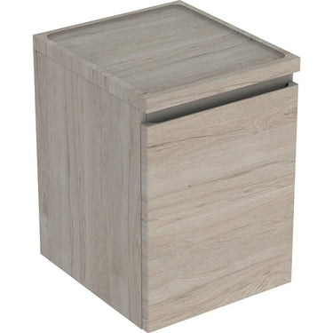 Geberit Renova Plan sideskab 400 x 445 x 600 mm 1 skuffe lys nøddetræ højkomprimeret trelags-spånplade struktureret folie - 1