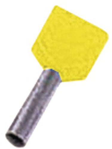 Isoleret dobbelt terminalrør gul 2x6mm² L=14mm - 1