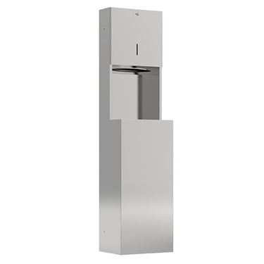 Pressalit Public Premium indbygningsmodul m/papirdispenser og affaldsspand 32L poleret stål - 1