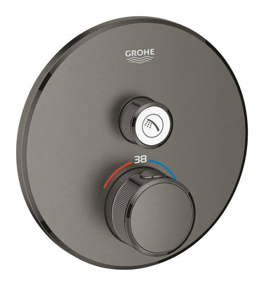 GROHE Grohtherm SmartControl termostat udv. del rund 1SC grafit - 1