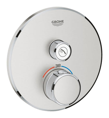 GROHE Grohtherm SmartControl termostat udv. del rund 1SC SuperSteel - 1