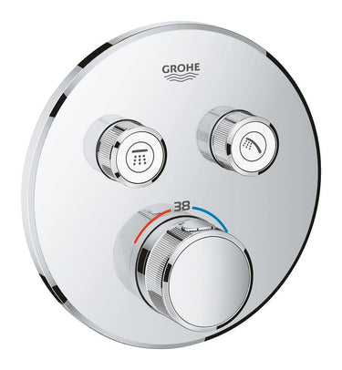 GROHE Grohtherm SmartControl termostat udv. del rund 2SC krom - 1