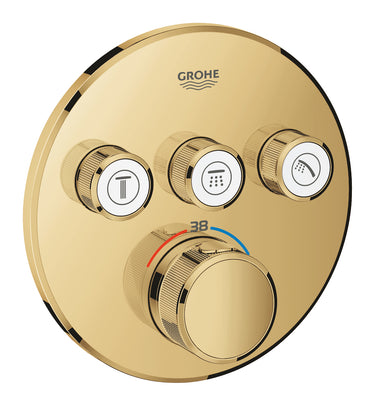 GROHE Grohtherm SmartControl termostat udv. del rund 3SC pol Cool Sunrise - 1