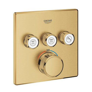 GROHE Grohtherm SmartControl termostat udv. del firkant 3SC bør Cool Sunrise - 1