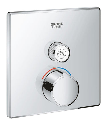 GROHE SmartControl termostat udv. del firkant 1SC krom - 1