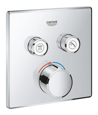 GROHE SmartControl termostat udv. del firkant 2SC krom - 1