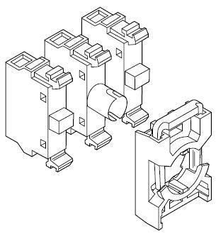 Kontaktelement 1 bryder + holder MCBH-01 MCBH-01 - 1