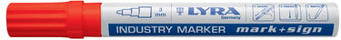Lyra industri marker med kugle rød - 1
