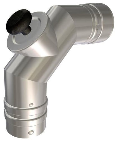 Metalbestos Omega foringsvinkelstykke 90° med inspektionslem Ø80 mm - 1