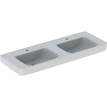 Geberit Renova Plan håndvask 1300 x 480 x 185 mm hvid porcelæn KeraTect - 1
