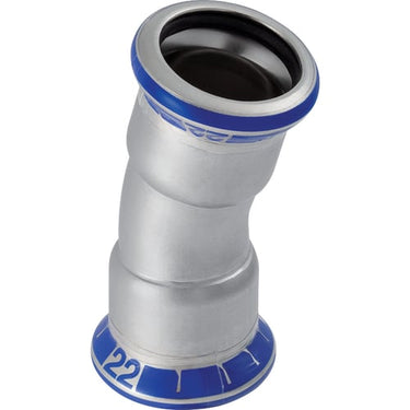 Geberit Mapress bøjning 15° 22mm rf - 1