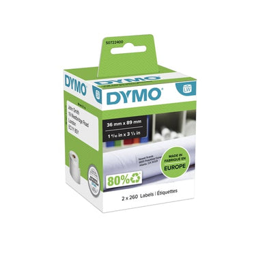 DYMO LabelWriter Adresseetiketter 36x89mm 2 ruller x 260 labels - 1