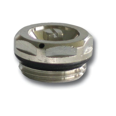 Luftskrue med o-ring kant krom 1/2 - 1