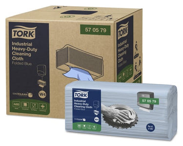 Tork W4 Aftørringsklud Ekstra Kraftig blå 4 pk 60 stk - 1