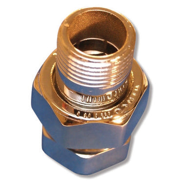 Radiatorforskruning 1/2" ligeløbende forkromet - 1