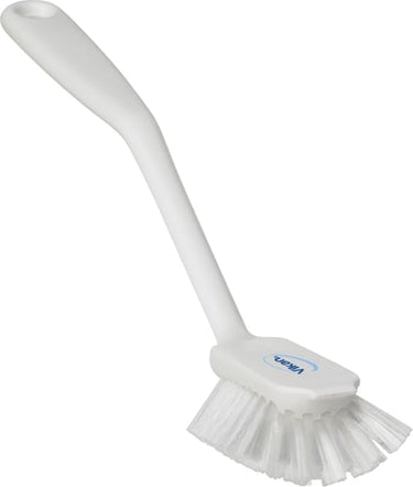 Vikan Opvaskebørste med skrabekant 280mm Medium hvid - 1