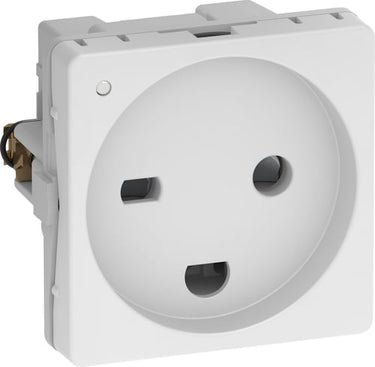 LK FUGA hospital stikkontakt 2-polet + DK jord med LED hvid - 1
