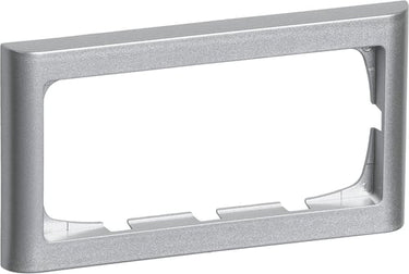 FUGA ramme Softline 63 2 modul vandret til 2 modul indsats stålmetallic - 1