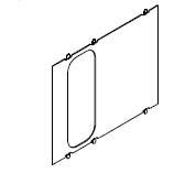 Afskærmning lodret 2x2M flange 221A1156 - 1