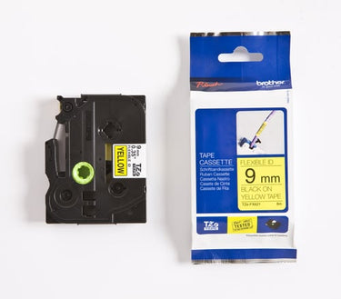 Tape Brother sort/gul TZEFX 621 9 mm - 1