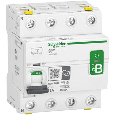 Fejlstrømsafbryder AC/DC RCCB PFI 4P 63 A 500 mA type B - super immun - 1