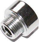 Spidsmuffe messing 1/2" x 3/8" forkromet - 1