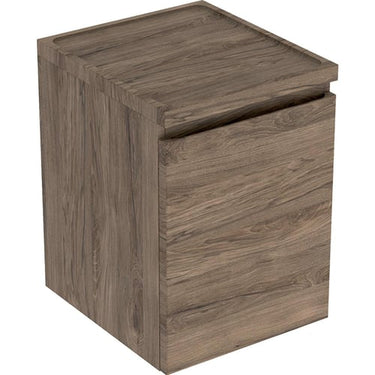 Geberit Renova Plan sideskab 400 x 445 x 600 mm 1 skuffe nøddetræ højkomprimeret trelags-spånplade struktureret folie - 1