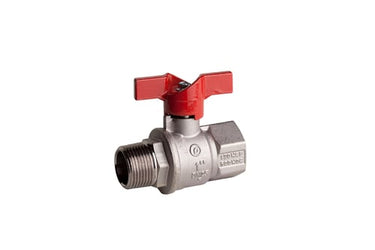 Pettinaroli TEA kuglehane m/T greb rød 52EUR/1 muffe/nippel 1 1/4" - 1
